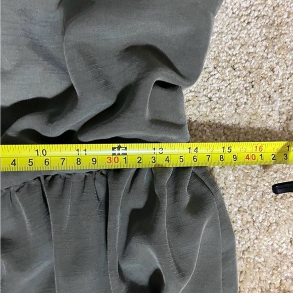 Nicole Miller Sage Green Midi Dress Rayon Cottagecore Size 10 - Picture 6 of 8